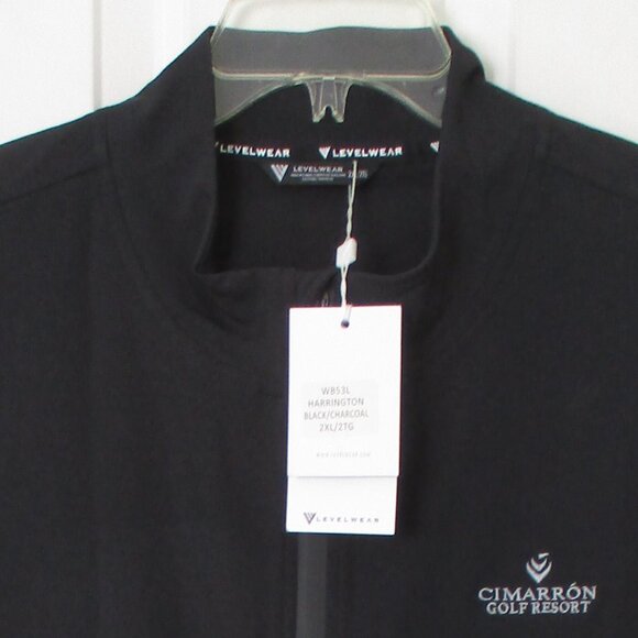 Level Wear Mens L/S "Cimarron Golf Resort" (CA) Black Windbreaker NWT -Size 2XL - Picture 4 of 4